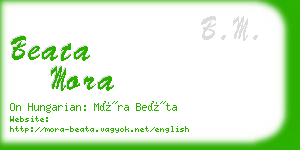 beata mora business card